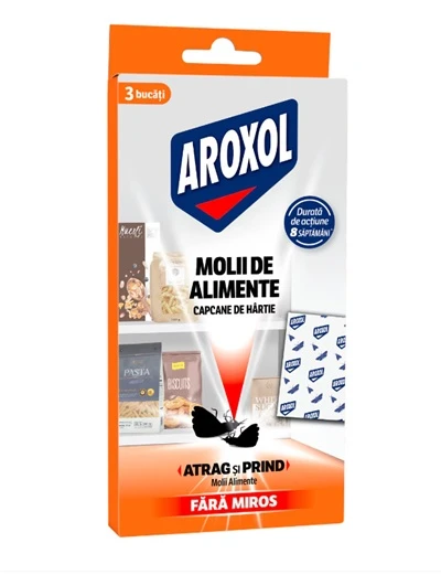 AROXOL CAPCANE HARTIE ANTIMOLII 3BUC ALIMENTE